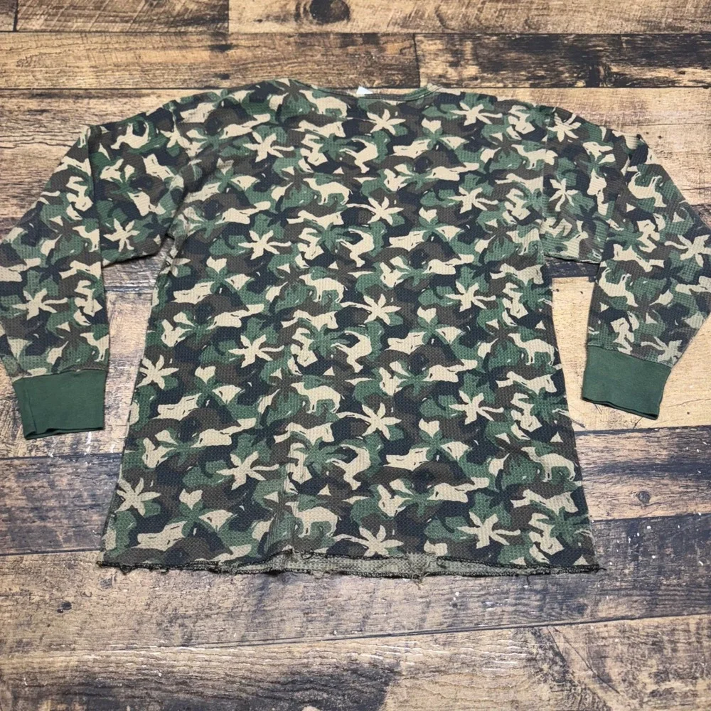 Camel Camo Thermal Shirt Long Sleeve Camels Graphic Print Distressed vintage‎